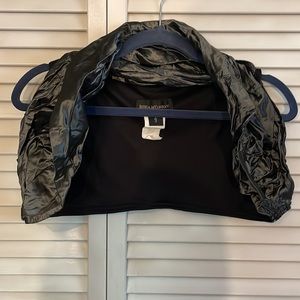 Gunne Sax Jessica Mcclintock size 9 shawlero shrug metallic gray vintage 80s